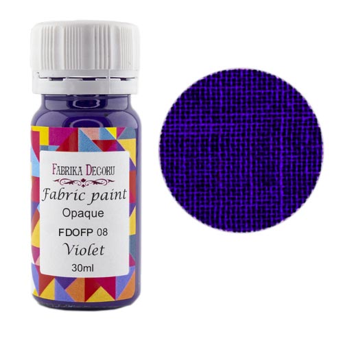 Opaque acrylic Fabric Paint, Violet, 30ml