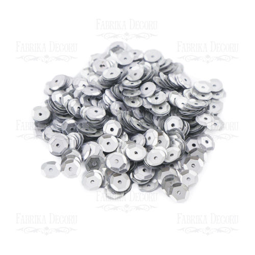 Sequins Round rosettes, gray matt, #227 - foto 0