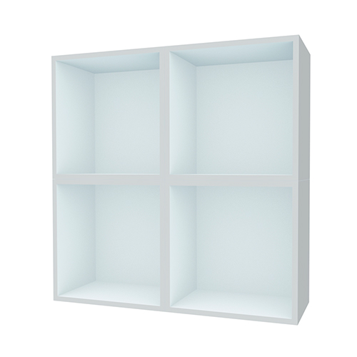 Shelf 400mm x 400mm x 250mm, White body, Back Panel MDF - foto 4