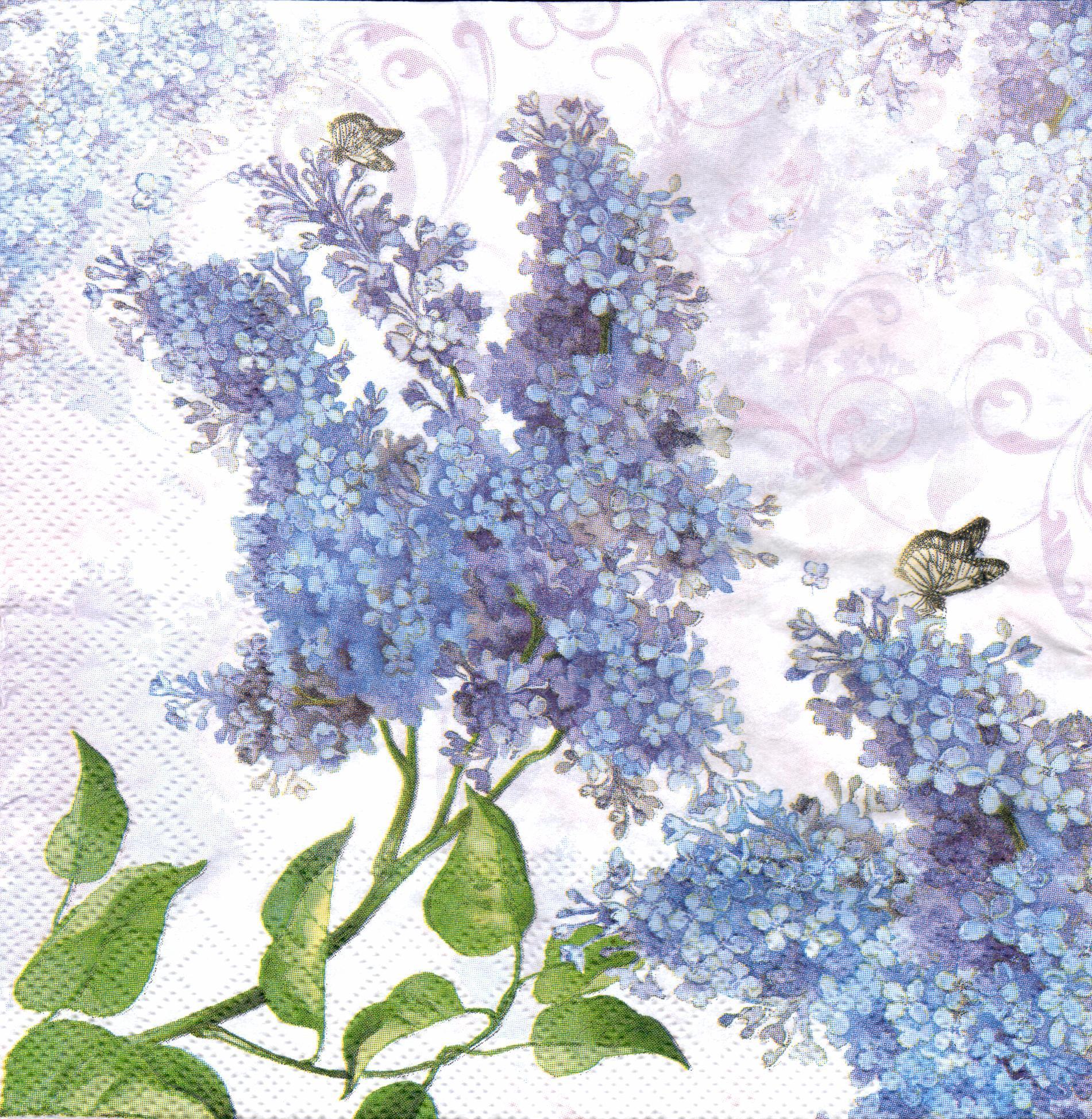 Decoupage napkin "A branch of lilac"