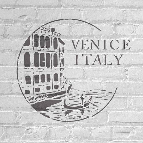 Трафарет многоразовый XL (30х30см), Венеция #033 - Фото 2