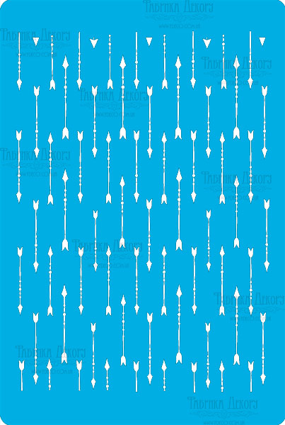 трафарет многоразовый 15x20см стрелочки фон #253 фабрика декору