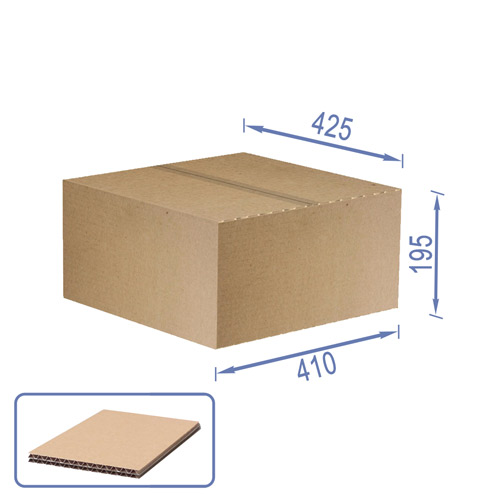Verpackungsschachtel aus Karton, 10er Set, 5 Lagen, braun, 425 х 410 х 195 mm - foto 0  - Fabrika Decoru