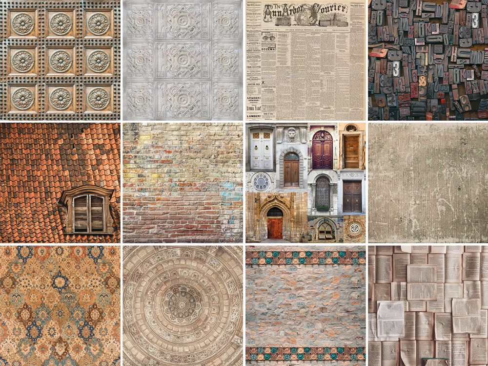 Набор скрапбумаги Heritage Texture 30,5x30,5 см 12 листов - Фото 0
