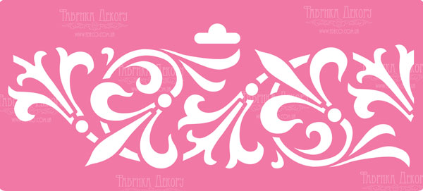 Stencil for decoration XL size (30*12cm), Border #125