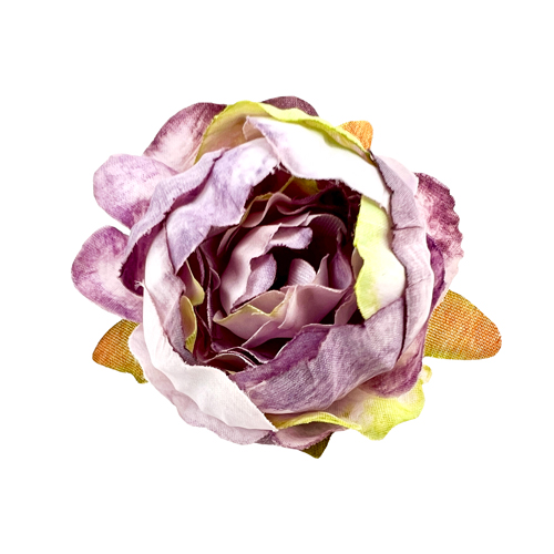 Квітка півонії фіолетова з салатовим, 1шт - фото 0