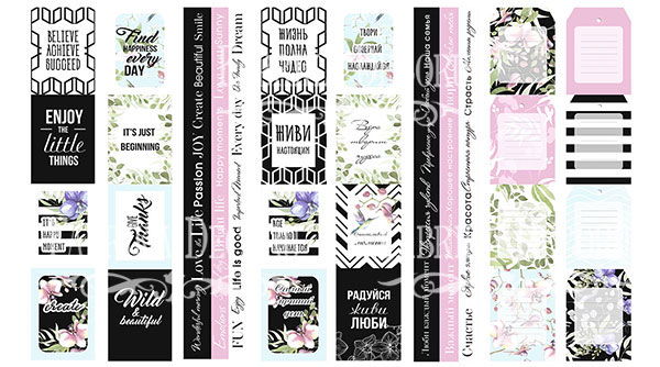 Streifenset mit Bildern zur Dekoration "Wilde Orchidee" - Fabrika Decoru