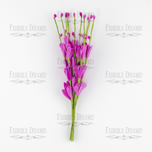 Zestaw ozdobnych gałązek wierzbowych z kwiatami, 10szt, Różowy  - Fabrika Decoru