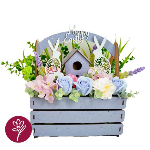 Blumenkomposition für das Fest "Frohe Ostern!", 350 x 300 x 320 mm - Fabrika Decoru
