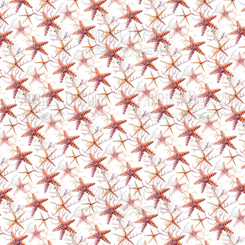 лист двусторонней бумаги для скрапбукинга "sea soul-1" 10,5х10,5 см