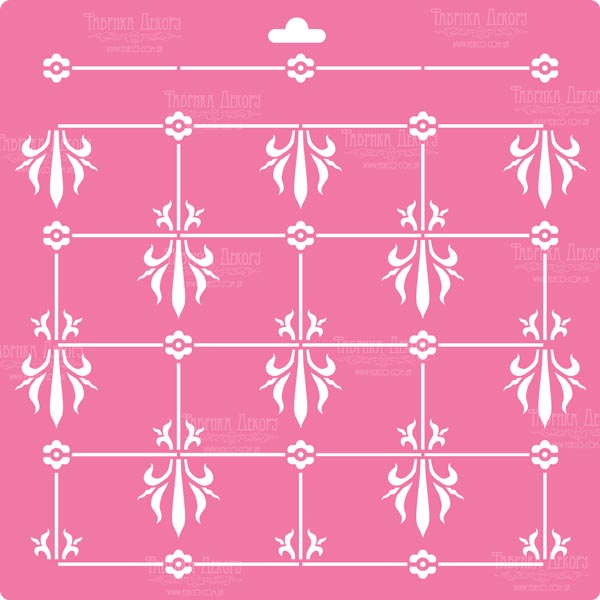 Stencil for decoration XL size (30*30cm), Imitation lattice #096