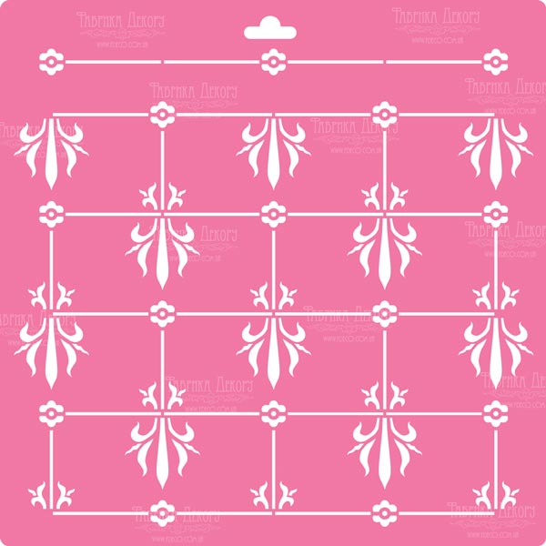 Stencil for decoration XL size (30*30cm), Imitation lattice #096