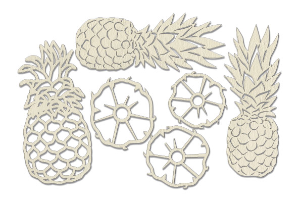 Chipboard embellishments set, Botany exotic #713