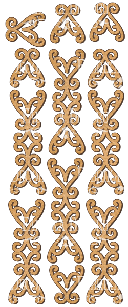 set of mdf ornaments for decoration #95