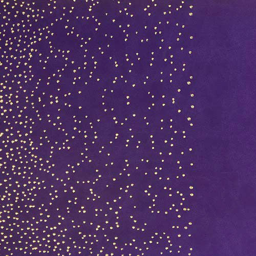 Stück PU-Leder mit Goldprägung, Muster Golden Mini Drops Violett, 50cm x 25cm - foto 1  - Fabrika Decoru