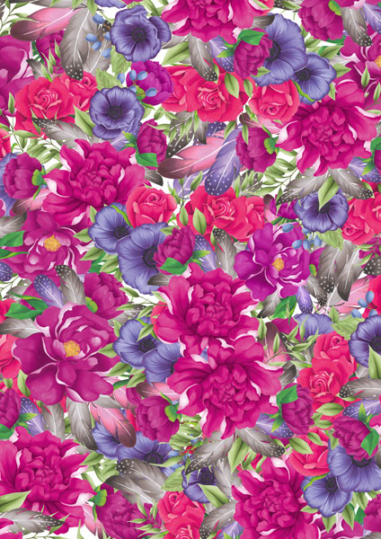overlay "mind flowers background" 21х29,7 сm
