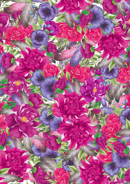 Overlay "Mind Flowers Background" 21х29,7 сm