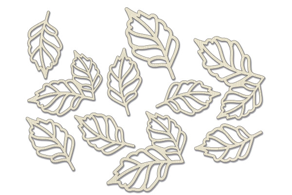 Spanplatten-Set Durchbrochene Blätter #555 - Fabrika Decoru