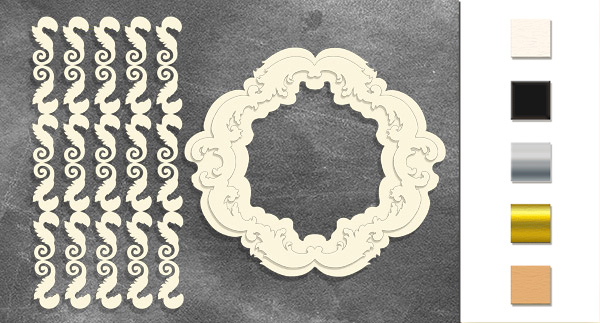 Chipboard embellishments set, FDCH-298