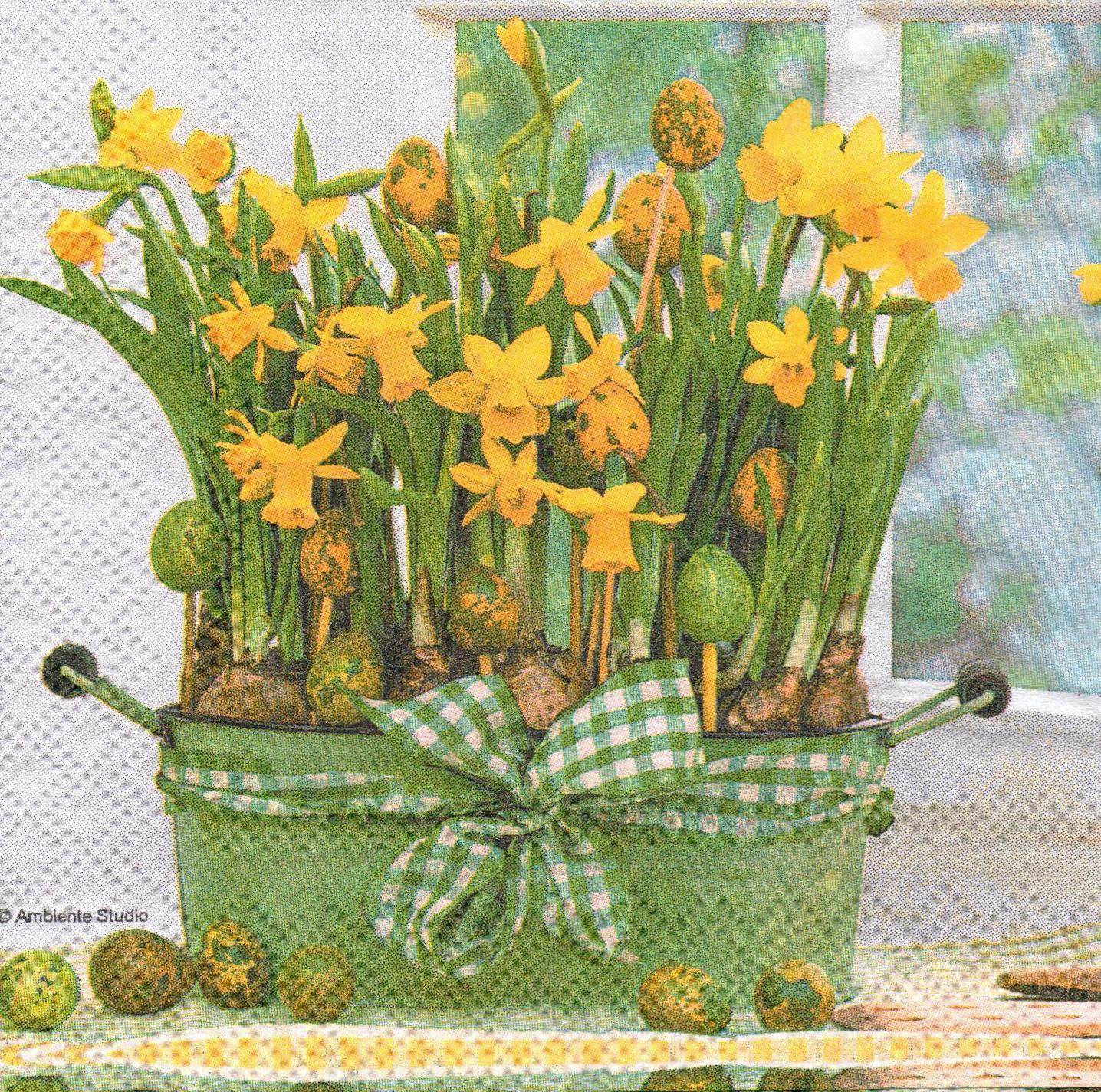 Decoupage napkin "Daffodils"
