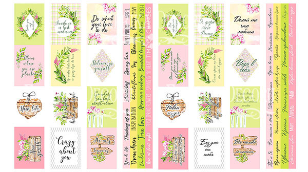 Streifenset mit Bildern zur Dekoration "Frühlingsblüte" - Fabrika Decoru