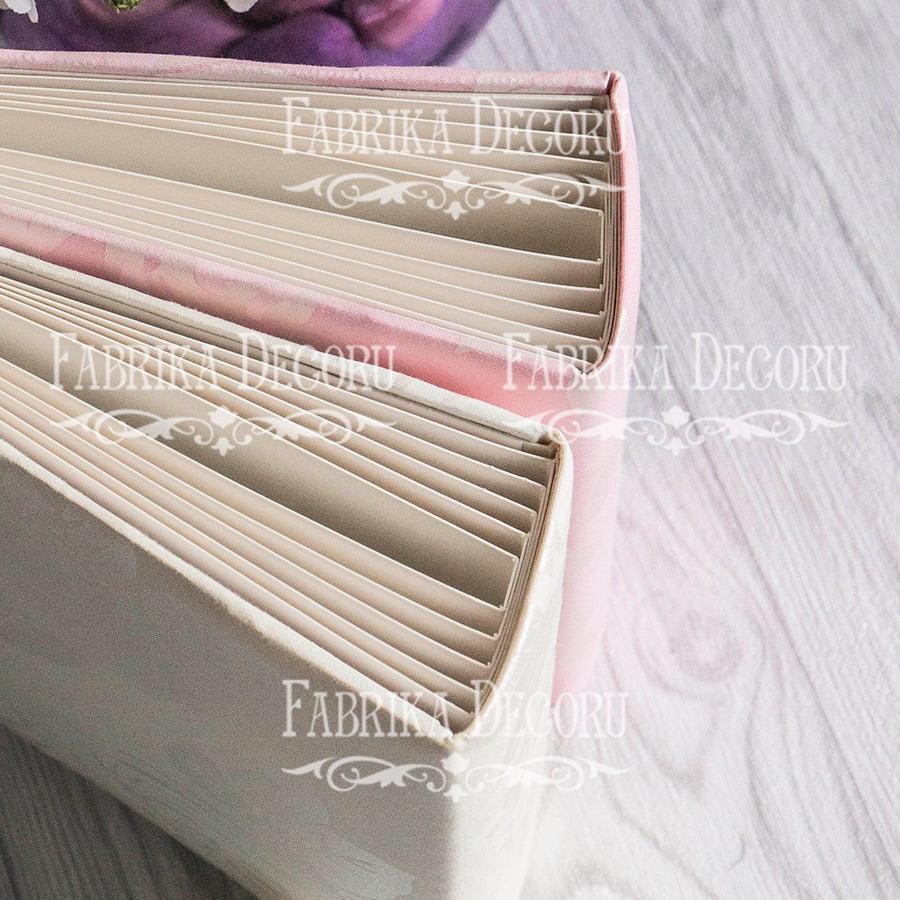 Blankoalbum mit weichem Stoffbezug Wedding Pink 20cm х 20cm - foto 2  - Fabrika Decoru