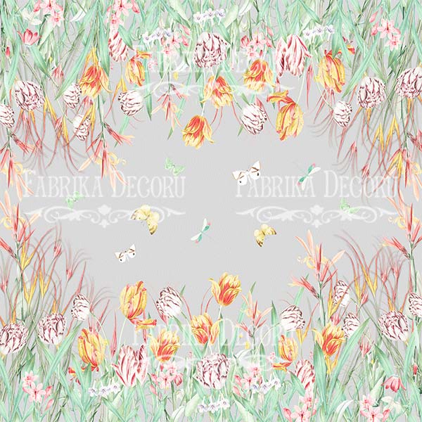 Sheet of double-sided paper for scrapbooking Scent of spring #50-04 12"x12"