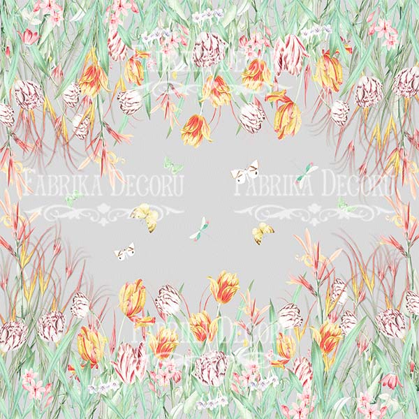 Sheet of double-sided paper for scrapbooking Scent of spring #50-04 12"x12"