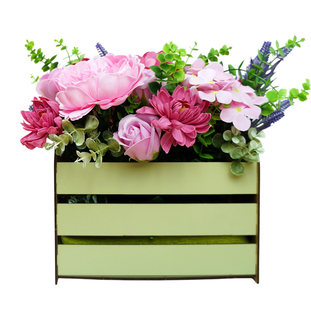 Blumenarrangement  „Sommergarten“, 250 x 250 x 260 mm - foto 3  - Fabrika Decoru