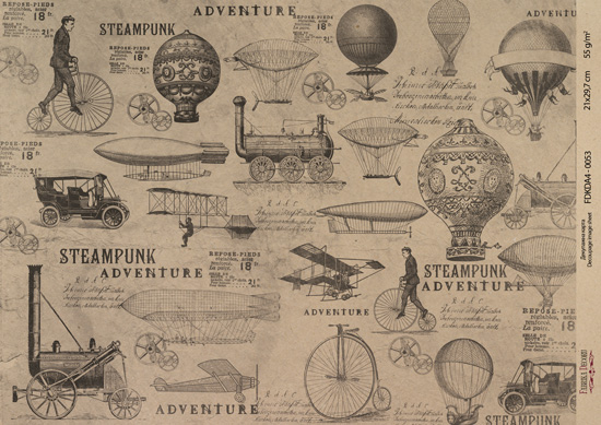 Kraft Decoupage Papier 29,7x21cm, “Scienze antiche”, #0053 - Fabrika Decoru