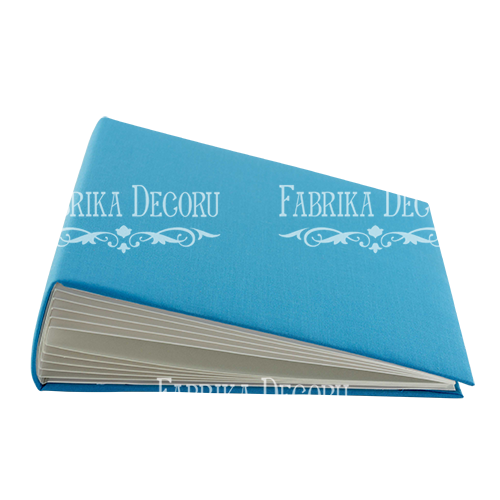 Blank album with a soft fabric cover Turquoise 20cm х 20cm