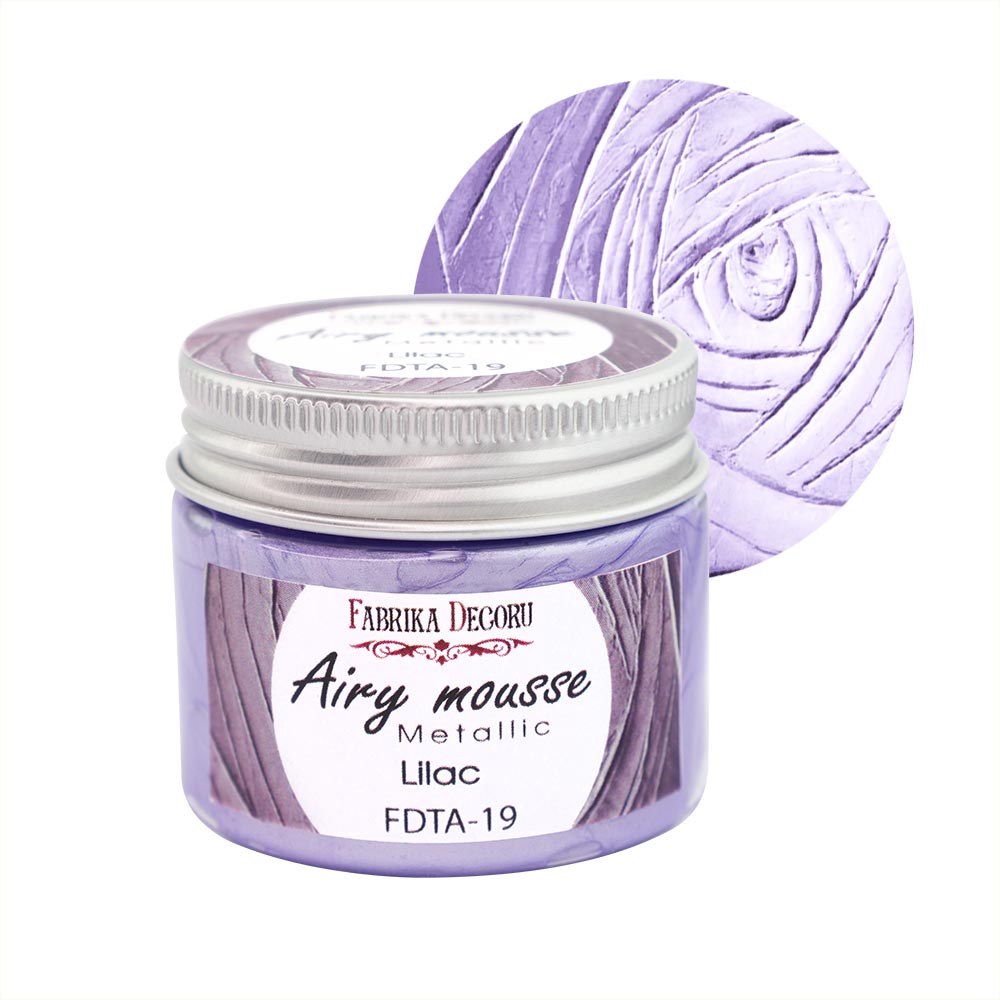 Airy mousse metallic, color Lilac