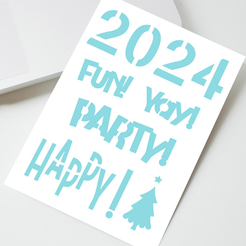 Stencil for crafts 10x15cm "New Year 1" #068 - foto 1