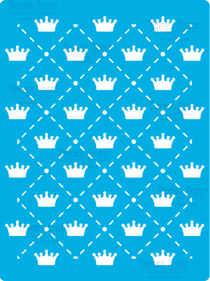 Stencil for crafts 15x20cm "Crown Background" #166