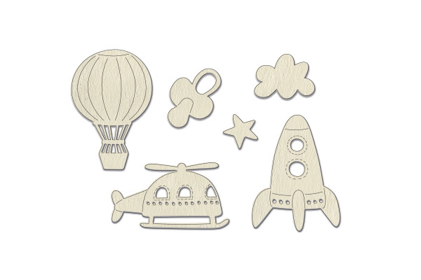 Chipboard embellishments set, Boho Baby #813