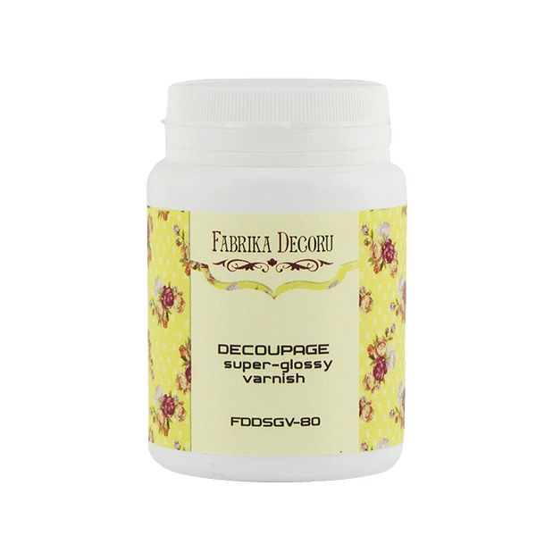 Decoupage high gloss finish varnish, 80ml, Fabrika Decoru