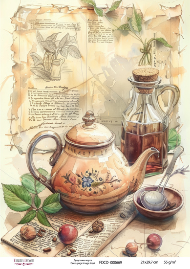 Decoupage card #0669, 21x29,7 cm