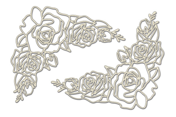 Chipboards set "Roses - border" #360