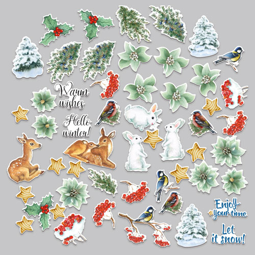 Set of die cuts Country winter, 52 pcs - foto 1