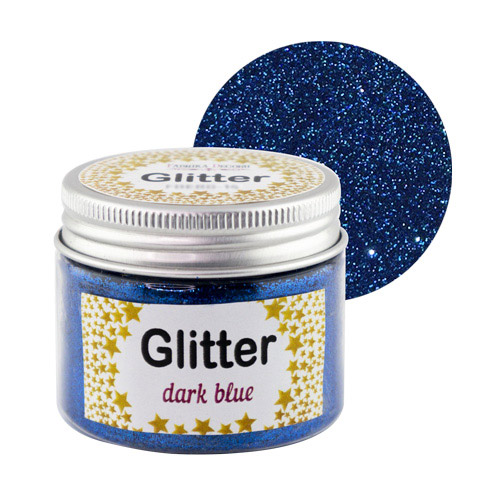 Glitter, Farbe Dunkelblau, 50 ml - Fabrika Decoru