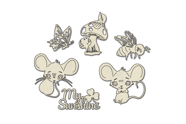 Spanplattenset Happy Mouse Day #782 - Fabrika Decoru