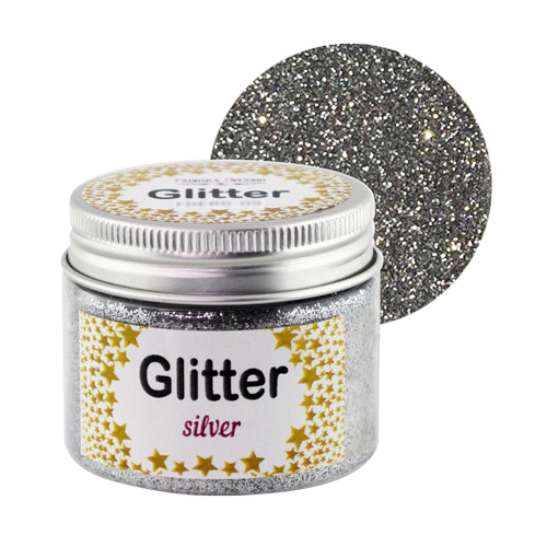 Glitter, Farbe Silber 50, ml - Fabrika Decoru