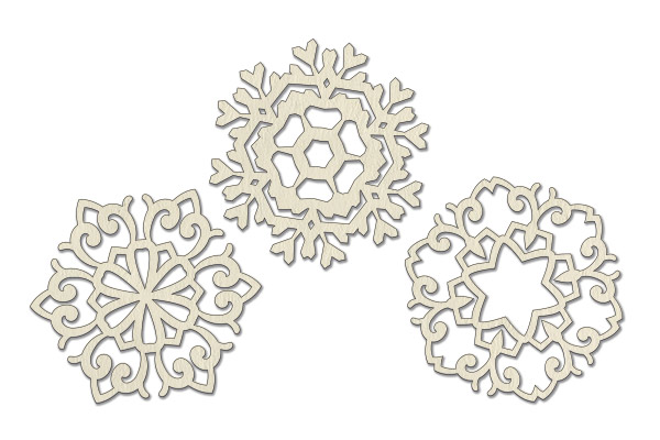 Chipboards set  "Snowflakes" #218