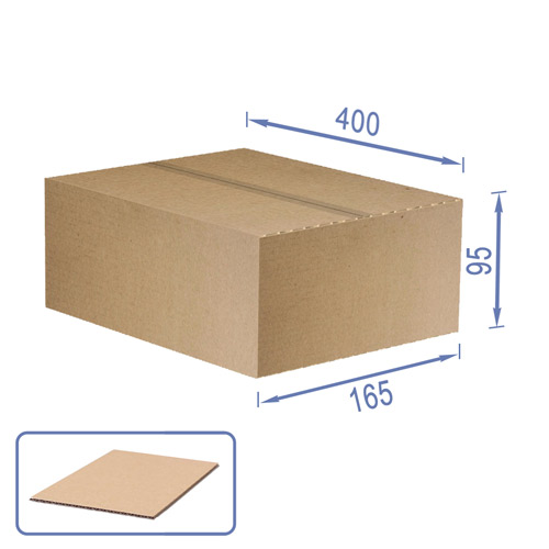 Коробка картонная для упаковки (10шт), 3 слойная, коричневая,  230 х 165 х 95 мм - Фото 0