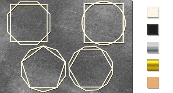 Набір чіпбордів Рамки - геометрія 1 15х15 см #374