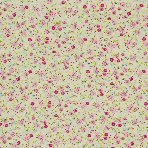 Kawałek tkaniny 35X80 Kwiatowy wzór różowy  - Fabrika Decoru