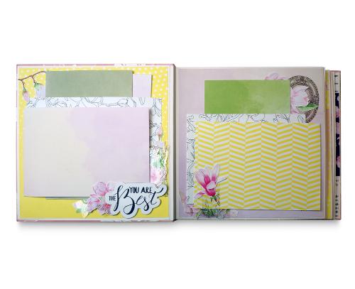 Scrapbooking photo album “Magnolia in Bloom”, 20cm x 20cm, DIY Kit #12 - foto 1