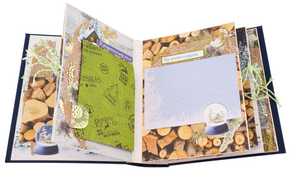 Christmas photo album "Country Winter" 20cm x 15cm, DIY creativity kit #06 - foto 2