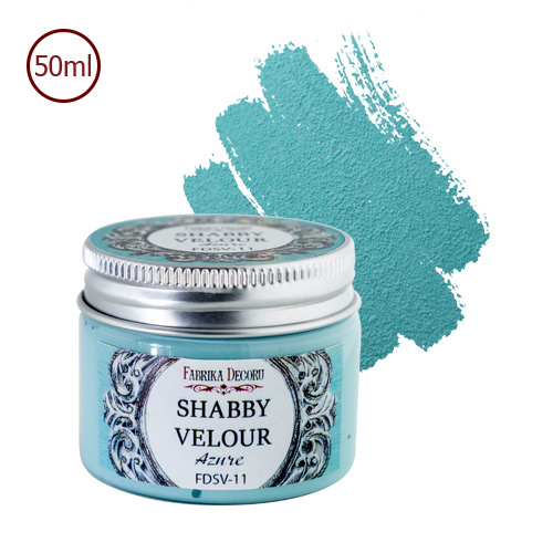 Shabby velour paint Azure