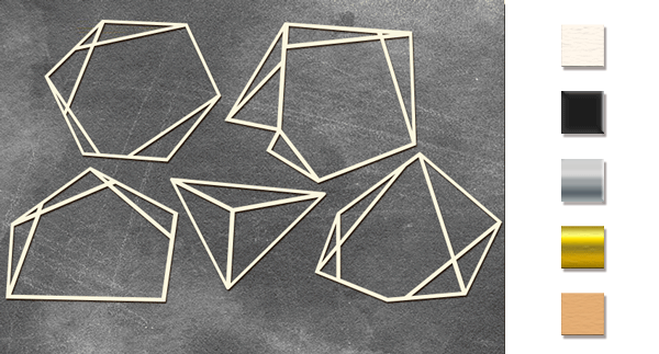 Spanplatten-Set "Geometrie" #369 - Fabrika Decoru
